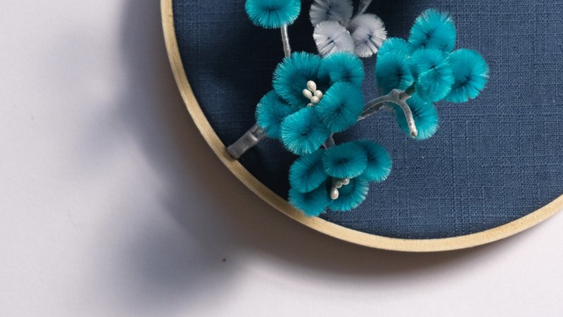 梅 繁花系列 - 擺飾/家飾品 - 其他人造纖維 藍色