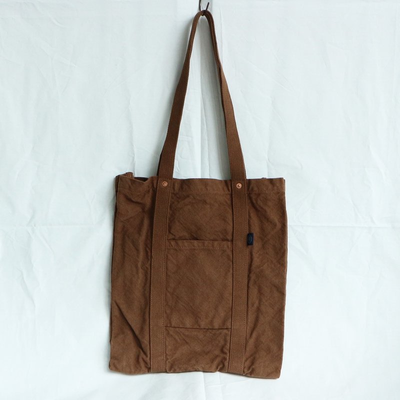 M/S Tote S [2024 Fall/Winter Limited Color: Chocolate] (VC-46S) - กระเป๋าถือ - ผ้าฝ้าย/ผ้าลินิน สีนำ้ตาล