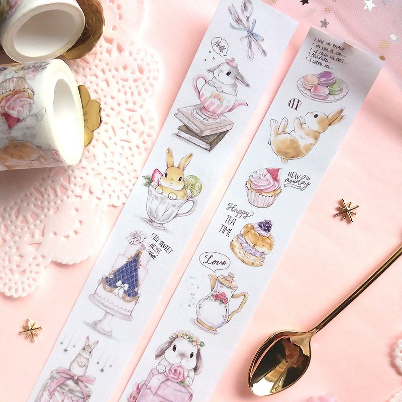 Bunny Dessert Dessert Rabbit Paper Tape - Washi Tape - Paper 