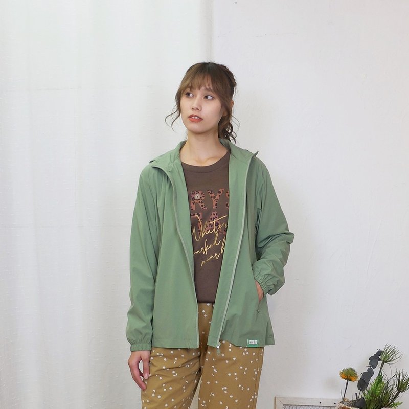 Hana Mokuba 拉鏈門襟連帽防風防曬外套 - 女大衣/外套 - 其他材質 