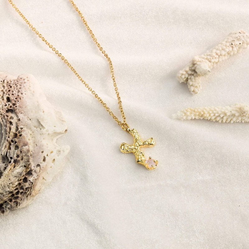 Alphabet pendant X letter - 項鍊 - 銅/黃銅 