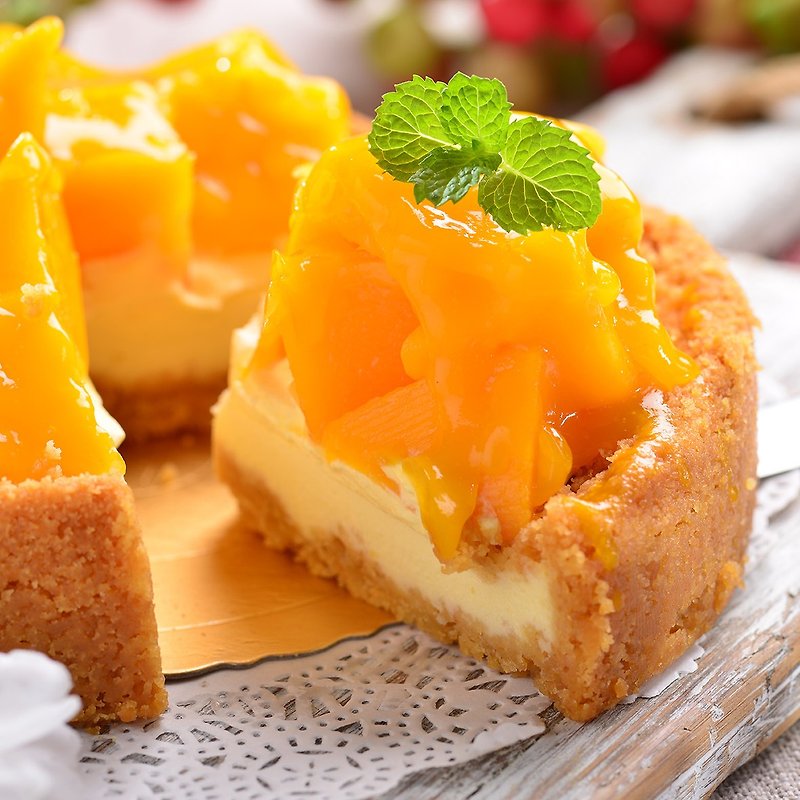 Ai Bosuo [Gold Midsummer Mango Cheese 6 inches] Summer limited - Savory & Sweet Pies - Fresh Ingredients Orange