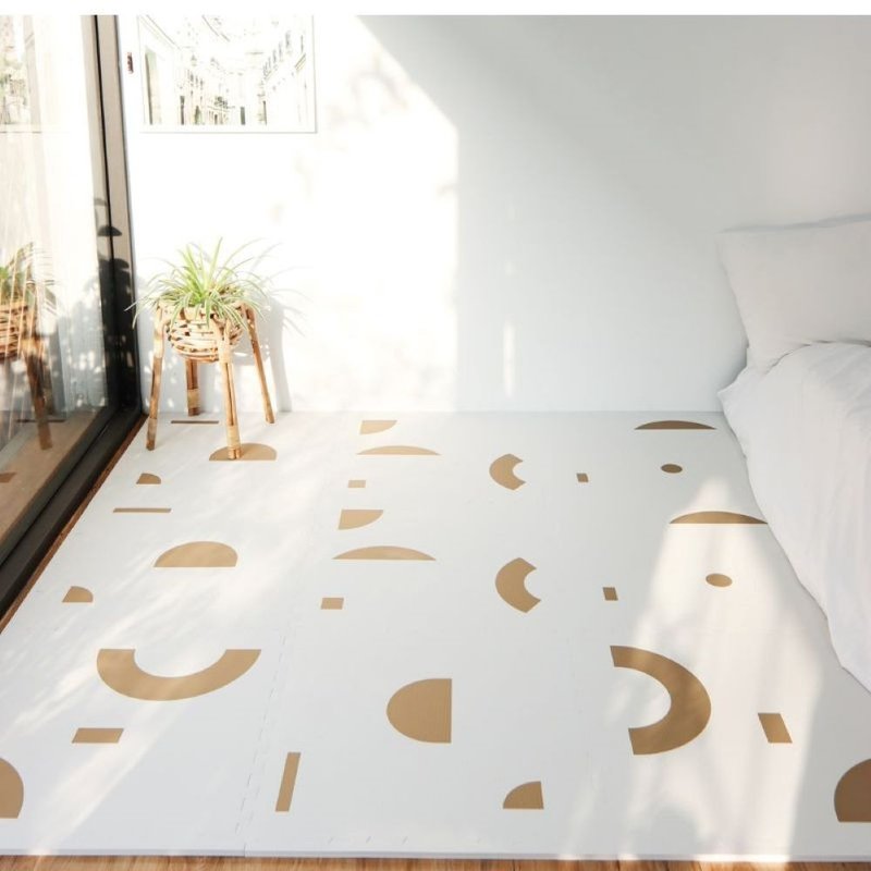 【PLAYZU】Gold Foil Plum Drink∣ Warm tone floor mats are a must-have for photography and decoration. - Crawling Pads & Play Mats - Other Materials Gold