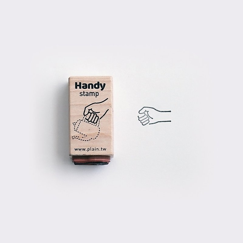 Handy Stamp A - はんこ・スタンプ台 - 木製 カーキ