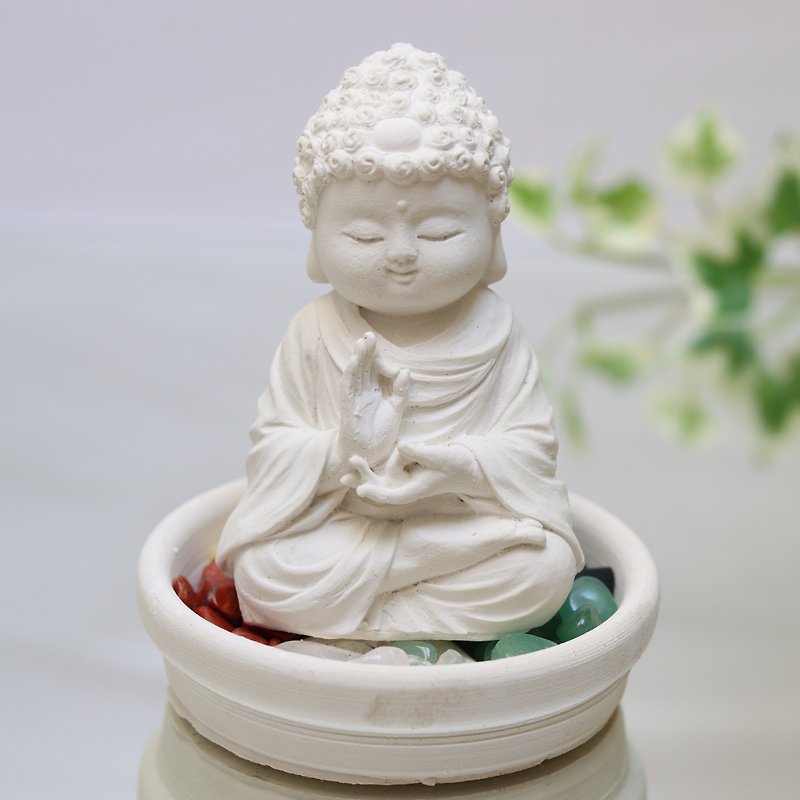 Miniature little meditation Buddha 20201228 - Fragrances - Other Materials White
