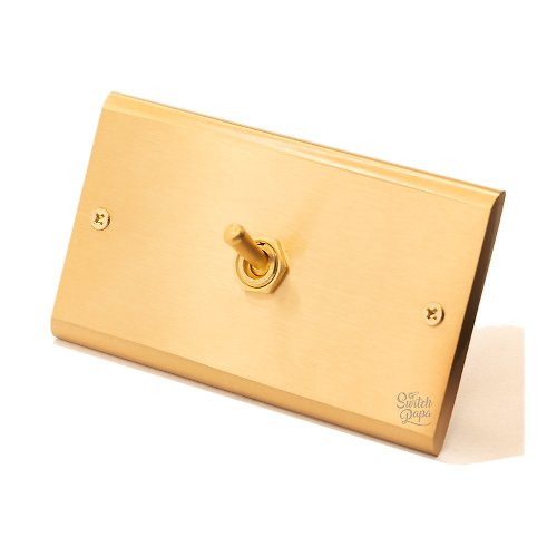 開關拔拔·switchpapa·微工業 黃銅面板黃銅復古開關1開