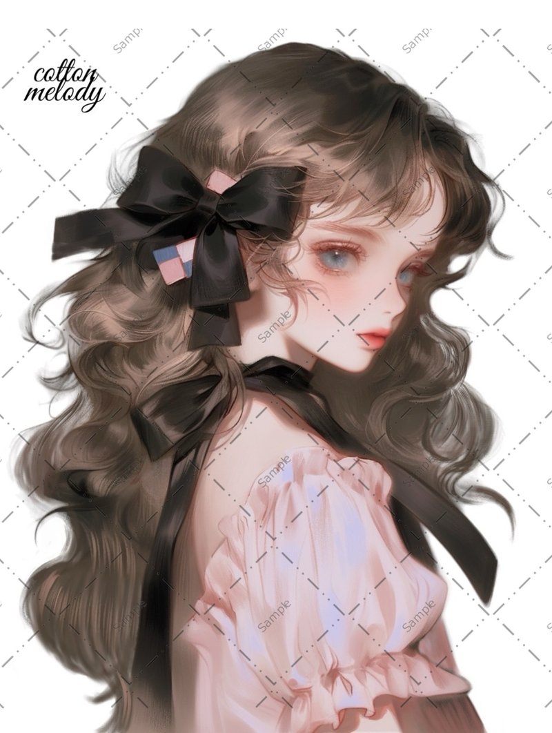 original sticker no.999 人物ステッカー オリジナルステッカー 人物ステッカー 女の子ステッカー オリジナル人物ステッカー - 貼紙 - 紙 