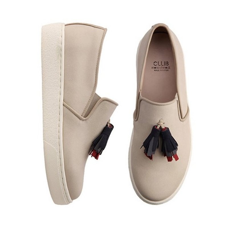 [PRE-ORDER] SPUR ZENN_TRIPLE TASSEL JF4339 BEIGE - Women's Casual Shoes - Genuine Leather 