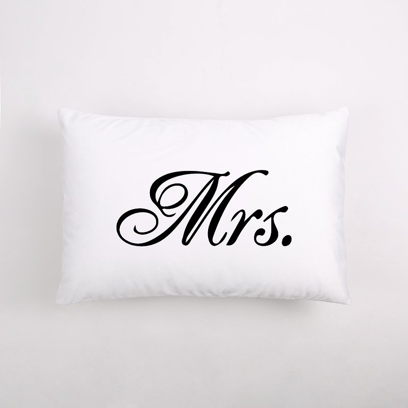 Mrs. Mrs. Honorary Title / Sleeping Pillow / Valentine's Day / Wedding Gift - 枕・クッション - ポリエステル ホワイト