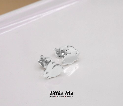 Littleme Handmade Mini Bunny Earring - Silver plated , gold plated on brass