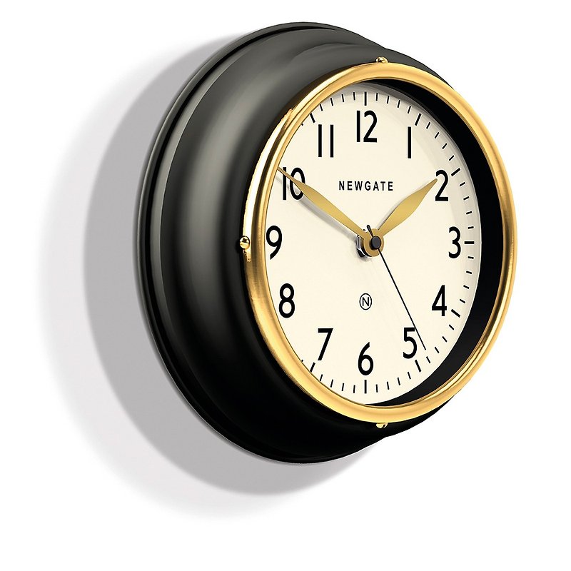 British style clock - classic number - gentleman black - 23cm - Clocks - Aluminum Alloy Black