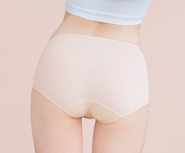 Clany MIT skin-friendly high waist breathable 95% cotton M-2XL panties  creamy skin 2195-11 - Shop missclany Women's Underwear - Pinkoi