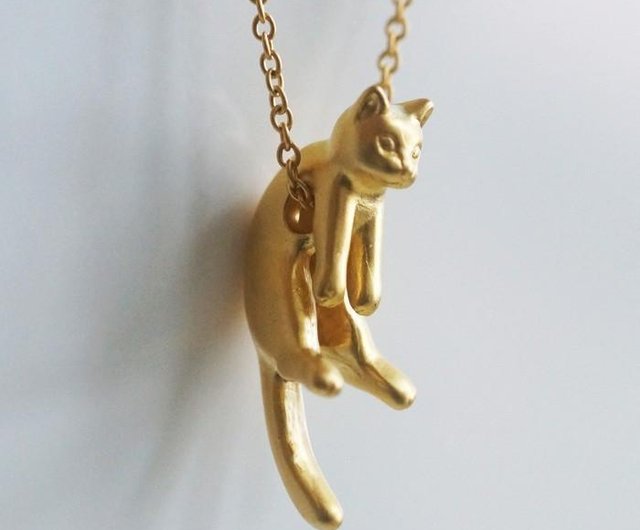 14k gold hotsell cat pendant