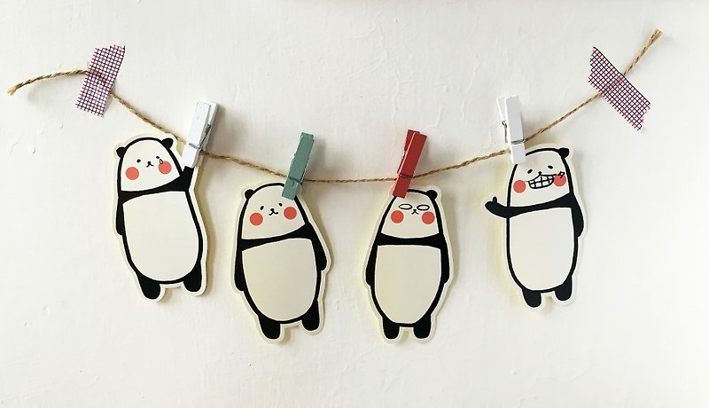 Big Panda, Great Mood Large Stickers Set Vol.1 - สติกเกอร์ - กระดาษ ขาว