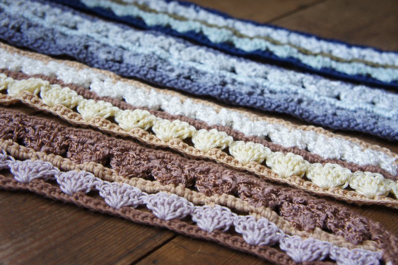 Framed by the sea Handwoven hair band 4 colors - ที่คาดผม - ผ้าฝ้าย/ผ้าลินิน หลากหลายสี