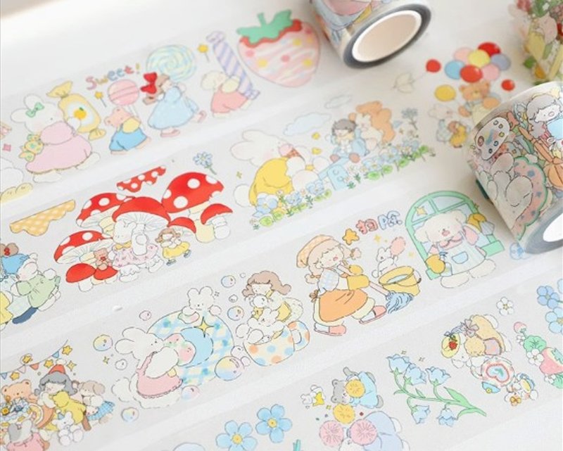 vol.3 【HAHA DAY】Cute healing washi tape - Washi Tape - Paper Multicolor