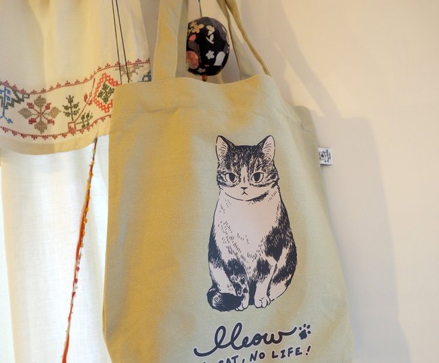 TOTEBAG original canvas bag Chiya Meow no cat no life. series