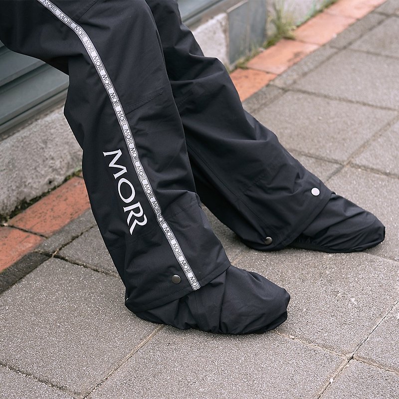 Lightweight and Breathable_Storable Extended Shoe Cover Rain Pants 3.0_Personality Black_2021 Edition - Umbrellas & Rain Gear - Waterproof Material Black