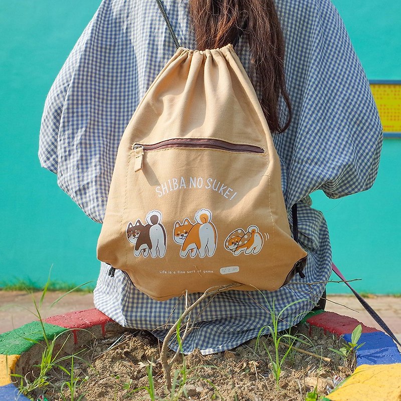 Shinosuke / Backpack - กระเป๋าเป้สะพายหลัง - วัสดุอื่นๆ สีเหลือง