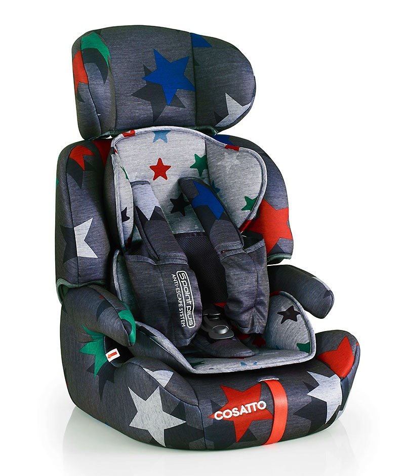Cosatto Zoomi Highback Booster Car Seat with Harness – Grey Megastar - Kids' Furniture - Other Materials Gray