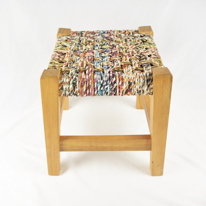 サリライン手編みの便_フェアトレード - その他の家具 - 木製 多色