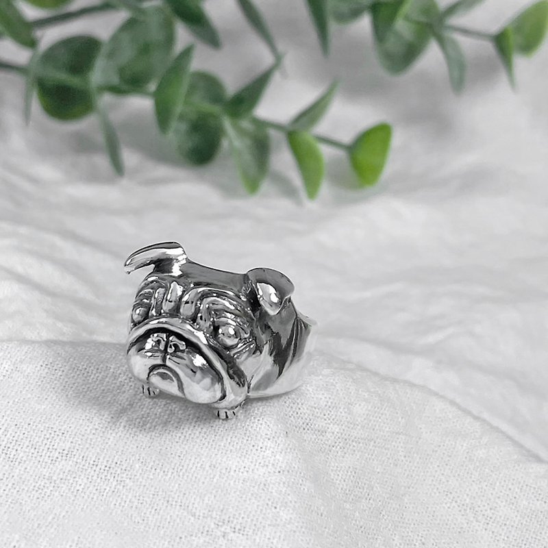 Pug silver rings - General Rings - Sterling Silver Silver