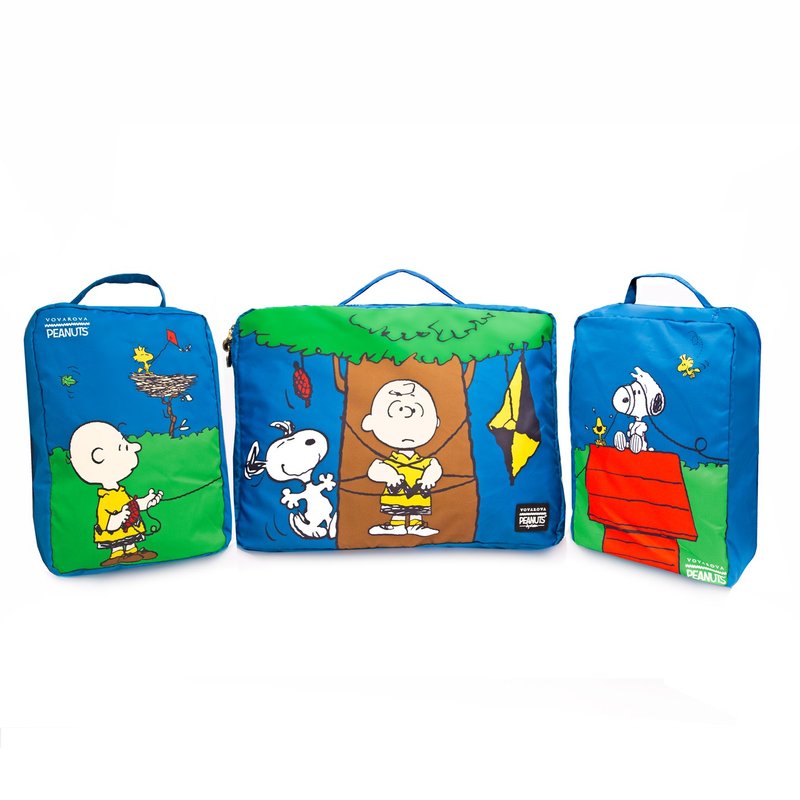 PEANUTS 75周年紀念【限定版】 3合1收納套裝 - 漫畫故事 - 化妝包/收納袋 - 聚酯纖維 