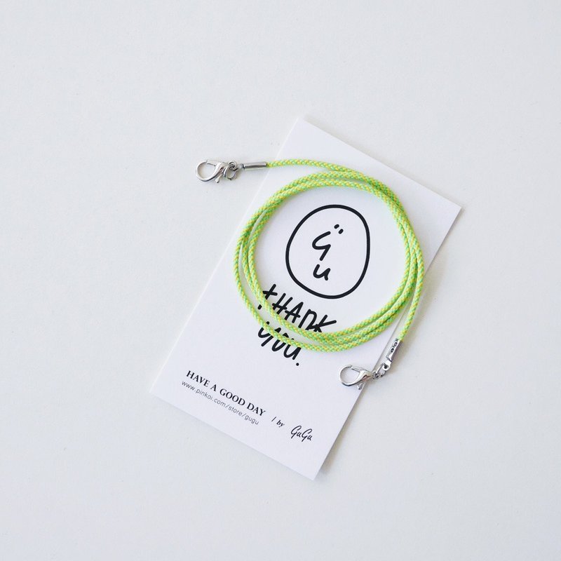 Mask lanyard / Fashion anti-epidemic small things I Very fine yellow and green lines - เชือก/สายคล้อง - วัสดุอื่นๆ หลากหลายสี