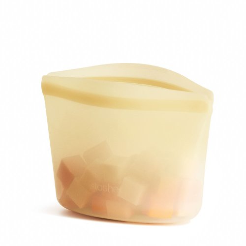 Stasher 環保密封袋 【新品】美國 Stasher 碗形矽膠密封袋-S-黃