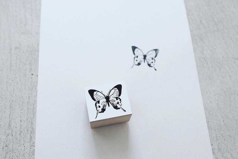 YOHAKU Original Paper Stamp S-018 Japanese Stationery Pocket Japanese Stationery - Stamps & Stamp Pads - Wood 