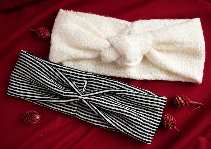 Valentines Gift- Black and White Wide Headband - Headbands - Other Materials Black