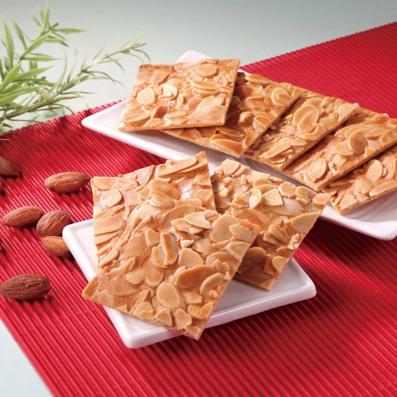 【Crazy Nuts】Almond Tiles (22 bags/bag)-economical packaging - คุกกี้ - อาหารสด สีส้ม