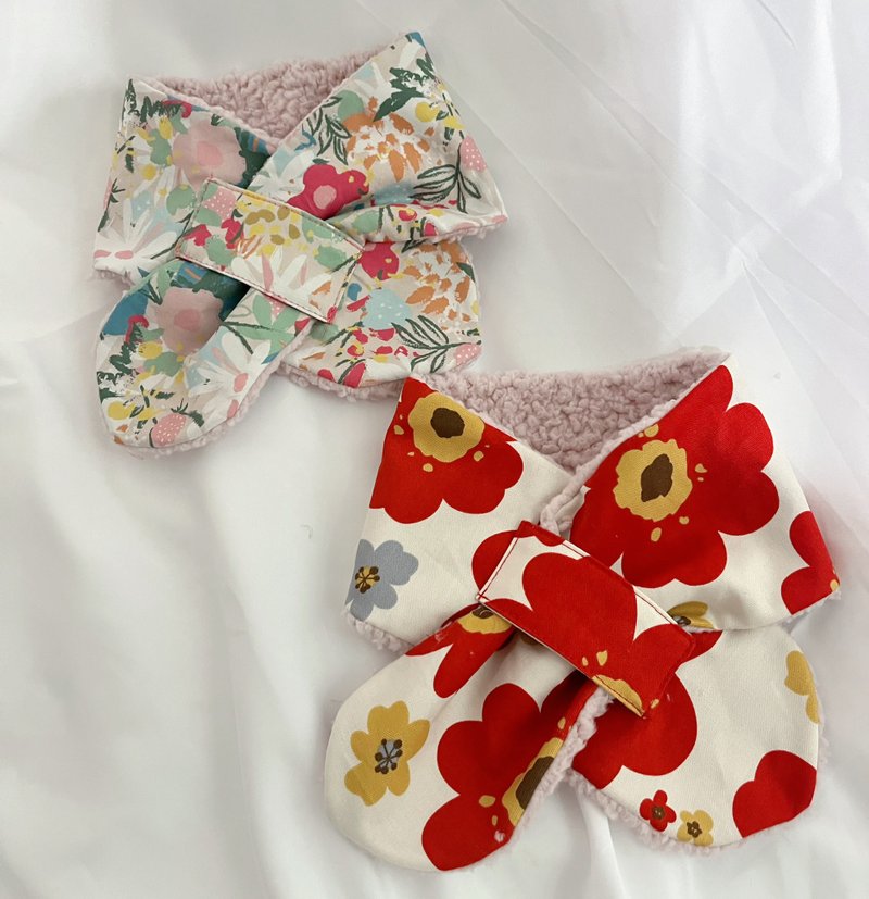 Bigsmile 幸福手作-兒童羊羔絨保暖脖圍蝴蝶結 - 圍巾/披肩 - 棉．麻 多色