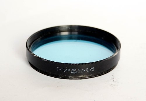 Russian photo G-1,4x 52mm blue lens filter 52x0.75 52x0,75 USSR for Helios-44M 44M-4 44M-6