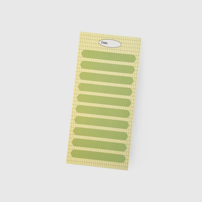 (Long) Yellow green stripe | Memo Pad - Sticky Notes & Notepads - Paper Multicolor