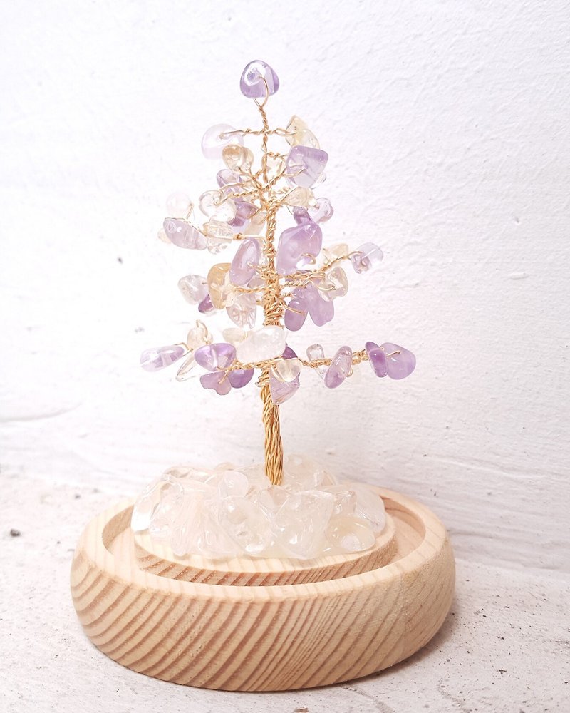【五行水晶樹】紫黃晶、白水晶 - 裝飾/擺設  - 水晶 