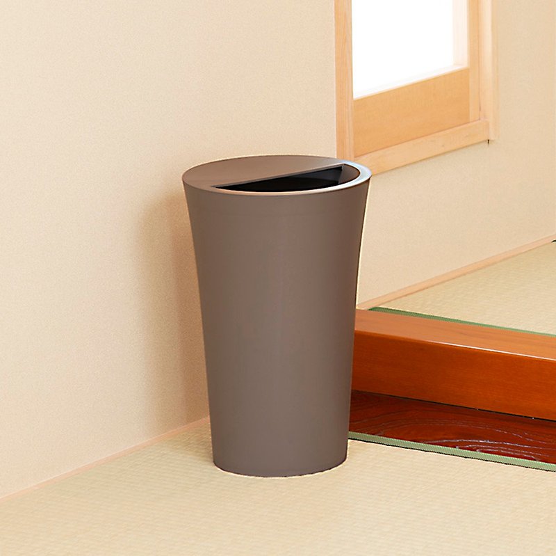 Japan TONBO UNEED series round half-open trash can 12L - ถังขยะ - พลาสติก 