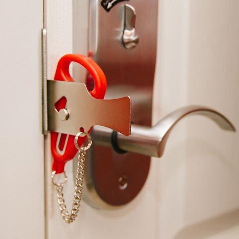 [Good things in life] ADDALOCK The Portable Door Lock Portable anti-theft door lock - อื่นๆ - โลหะ สีเงิน
