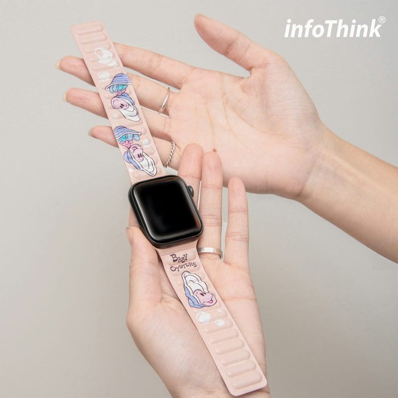【新品上架】小牡蠣系列for Apple Watch 磁吸錶帶(粉) - 錶帶 - 其他材質 粉紅色