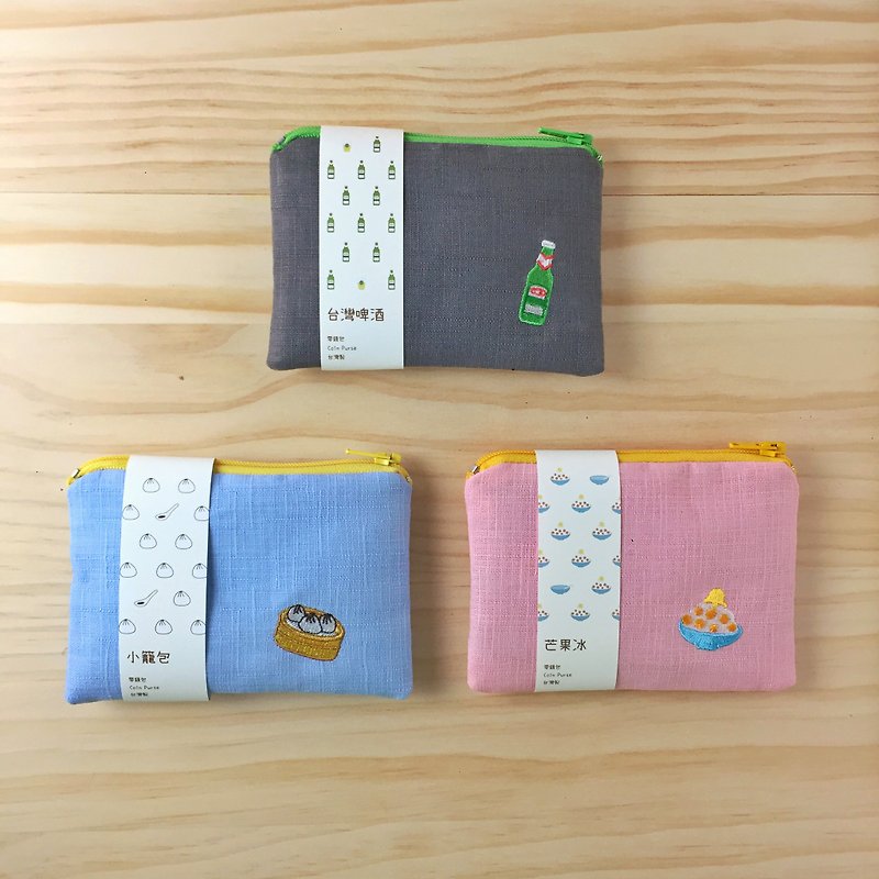 [Choose 3 free shipping] Naji small items. Taiwan small embroidered coin purse - Coin Purses - Cotton & Hemp Multicolor