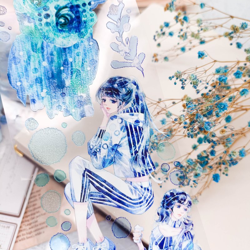 NO.1177 釉藍SR Glaze Blue SR / 紙膠帶 Masking Tape - 紙膠帶/和紙/PET - 塑膠 多色