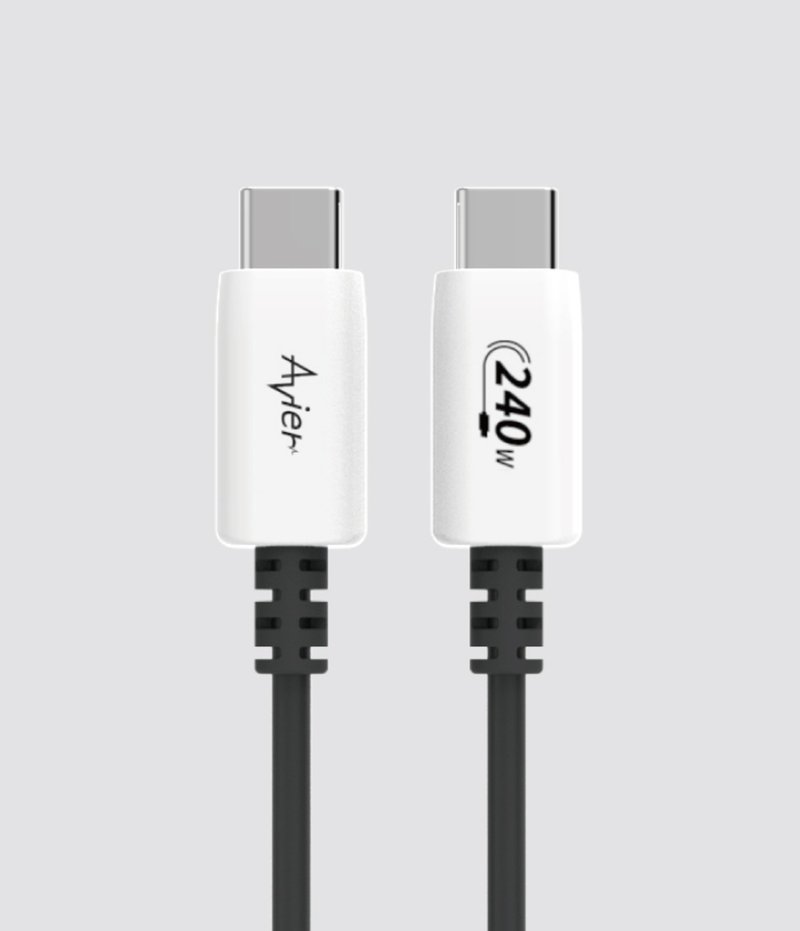 【Avier】Uni Line PD3.1 240W USB-C High Speed Charging Transmission Cable 1.2M - ที่ชาร์จ - ทองแดงทองเหลือง ขาว