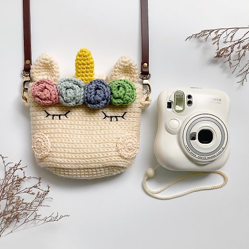 Meemanan Fuji Instax Crochet Case - Unicorn | for Mini 25 / 50s / 8 / 90 / 70 / 26 / 9