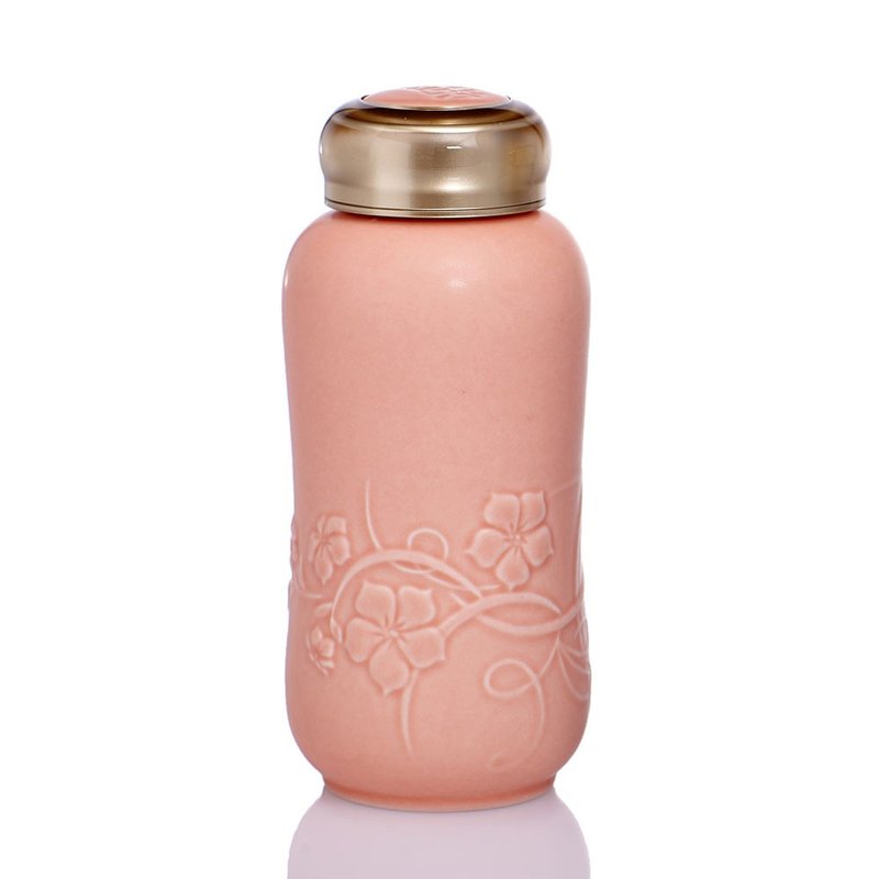 馬卡龍一手瓶-花語 / 小 / 單層 / 3色 220ml - 水瓶/水壺 - 瓷 粉紅色