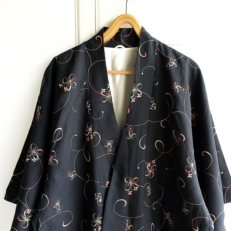 │Slowly │ Japanese antique - light kimono jacket M25 │ ancient. Vintage. Retro. - เสื้อแจ็คเก็ต - วัสดุอื่นๆ หลากหลายสี