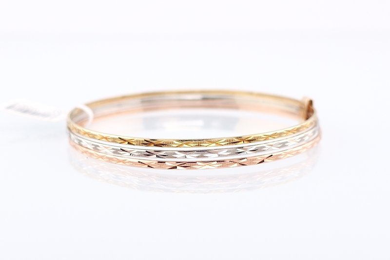 Poly Gold Jewelry-Imported Tricolor K Gold Bracelet - Bracelets - Precious Metals 