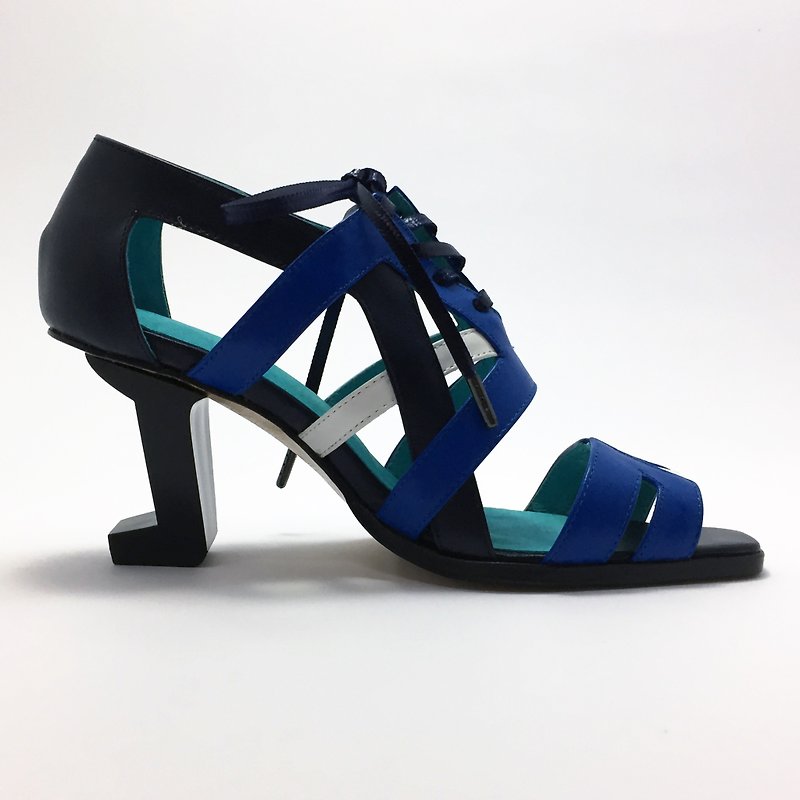 Conquer - Sandals - Genuine Leather Blue