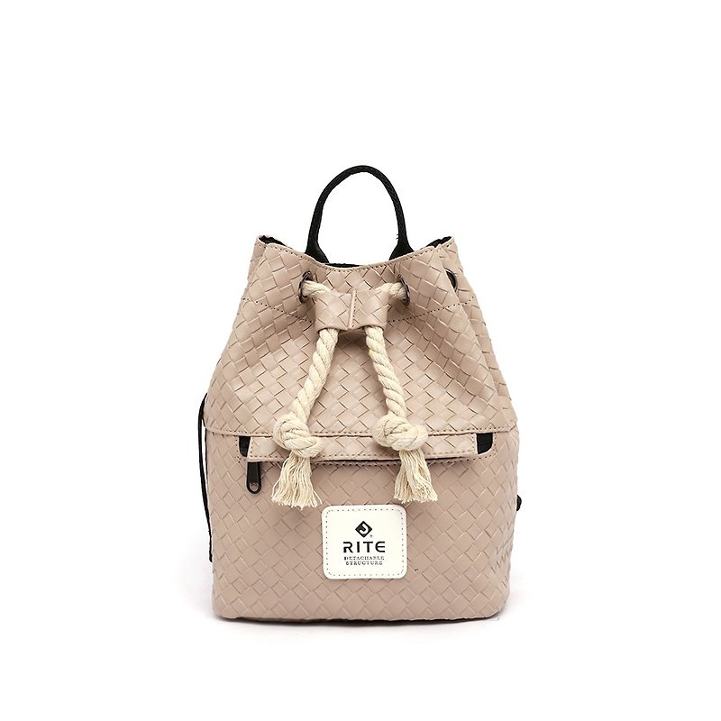 [RITE] Le Tour Series - Dual-use Boxing Small Backpack - Weaving Licao - Messenger Bags & Sling Bags - Waterproof Material Khaki