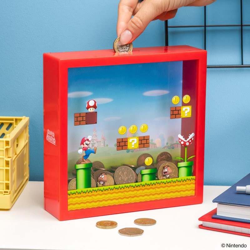 Super Mario Bros. Money Box Coin Bank, 18cm Height - กระปุกออมสิน - พลาสติก 