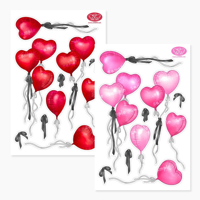 balloon sticker set - 貼紙 - 紙 